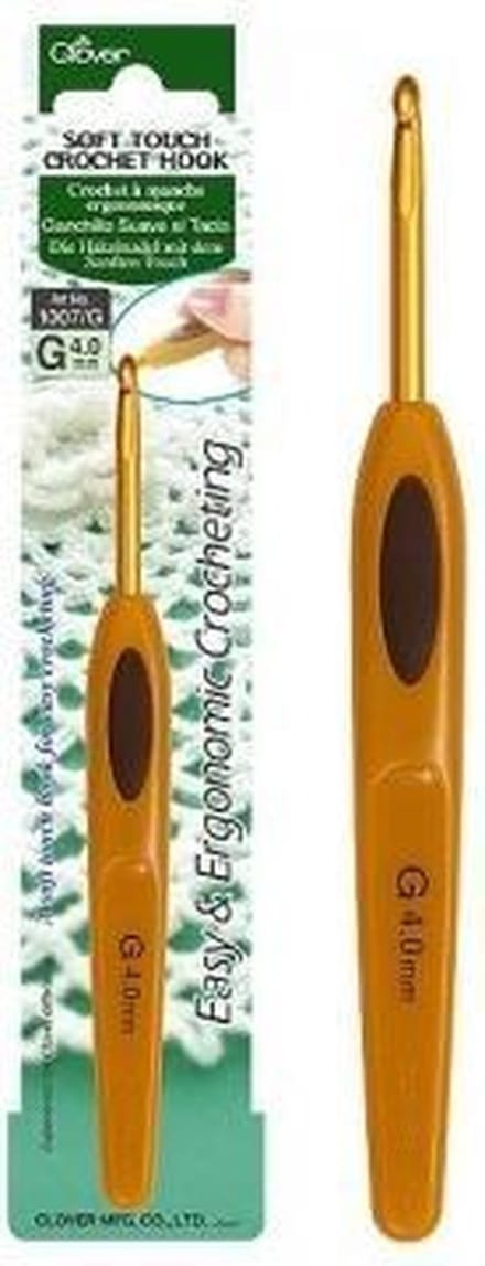 Clover soft touch haaknaald 6 mm