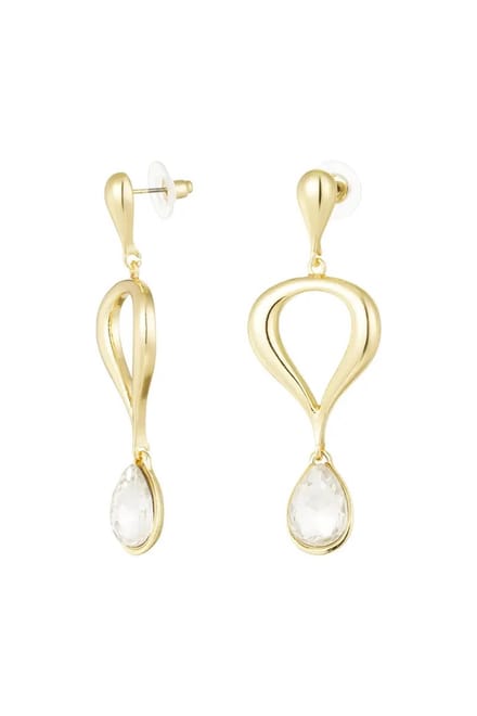 Klassieke oorbel met gekleurde hanger