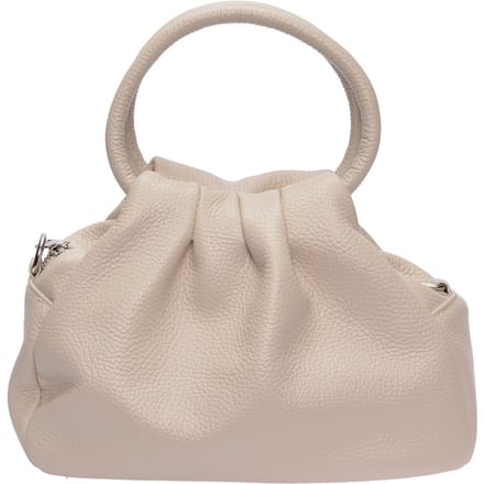 Luisa Vannini Beige Rundleer Tas