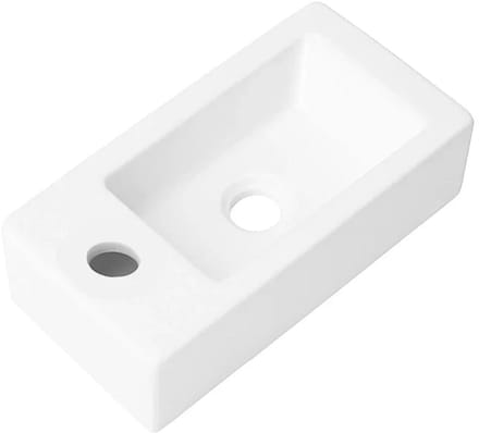 DutchLine - Crea Mini Fontein - Glans Wit - Kraangat Links