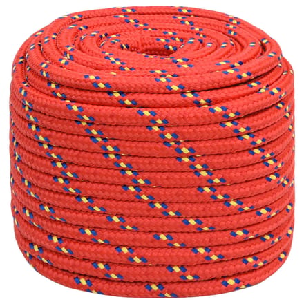 Vidaxl Lien de Voile, Rouge, 16 mm, 25 m, Polypropylène