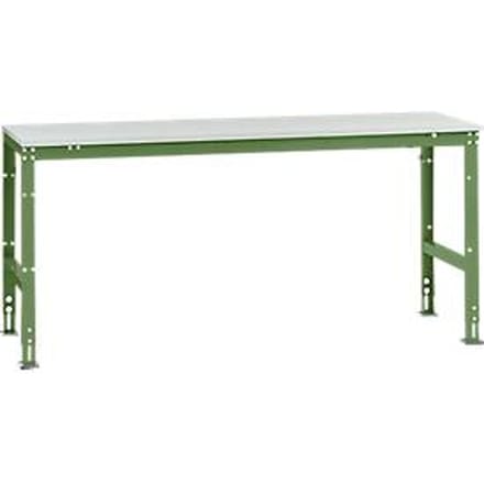 Manuflex basistafel UNIVERSAL Standaard, tafelblad melamine, 2000 x 800, resedagroen