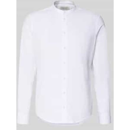 slim fit vrijetijdsoverhemd met opstaande kraag model 'Anton'