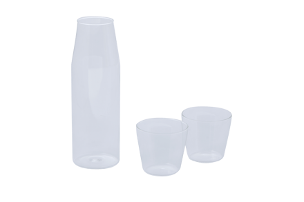 NINE Milk drinkglas set van 2 met karaf - clear