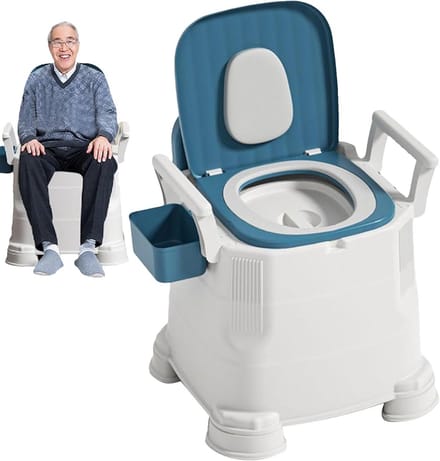 Draagbaar Toilet - Kamper WC - Zindelijkheidstraining - Verbeterd Ventilatieontwerp - 44B x 15H cm - Wit