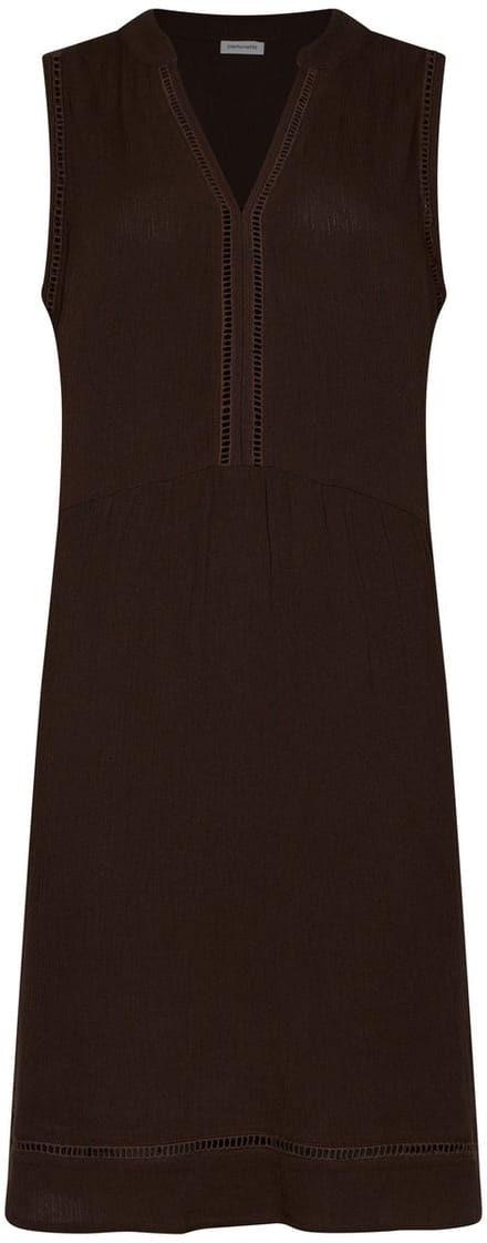 Pastunette - Jurk - Glam - Viscose - Mouwloos - Bruin - Maat 50