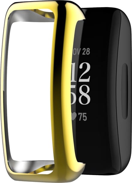 By Qubix - Geschikt voor fitbit Inspire 2 TPU case (volledig beschermd) - Goud