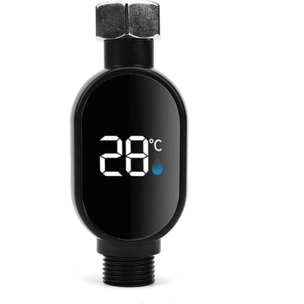 Digitale Douchethermometer, Touchscreen LED-Display, Watertemperatuurmeter voor Kraan Bad, Gemakkelijk te Lezen Geüpgraded black