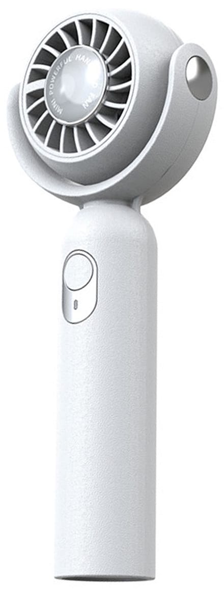 Mini-handventilator, stijlvol en oplaadbaar, met 2000mAh-accu, inclusief standaard en draagkoord