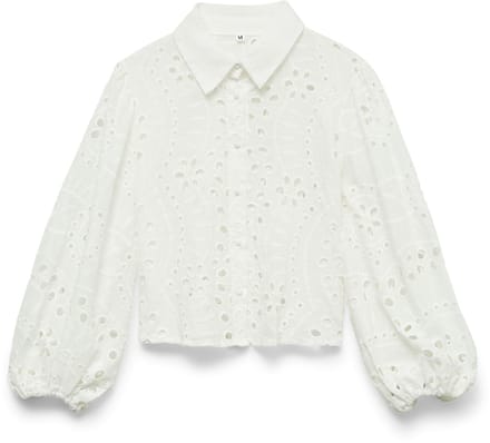 VERO MODA - VMWILLOW 7/8 EMB SHIRT WVN EXP SB2 - Dames - Blouses