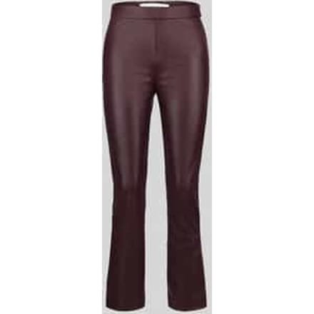 Wide leg kunstleren broek van viscosemix model 'MACY'