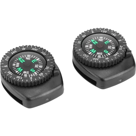 2pcs Bracelet de Montre Portable Boussole de Poignet de Navigation à Glissière pour Camping Navigation de Plaisance black