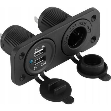 Peiying Serie - USB Autolader - 2x USB - 3100 mA - 12-24V