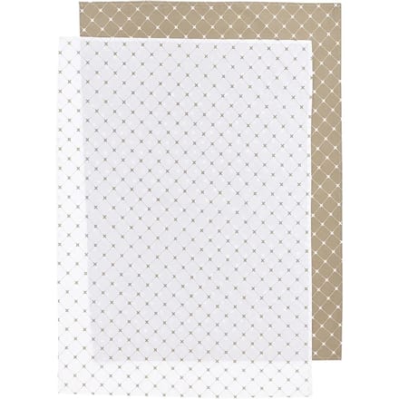 Meyco Baby X Mrs.Keizer Louis wieglaken - 2-pack - taupe - 75x100cm