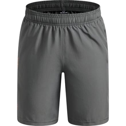 Under Armour Technische geweven korte broek met logo voor jongens (Grijs/Oranje)