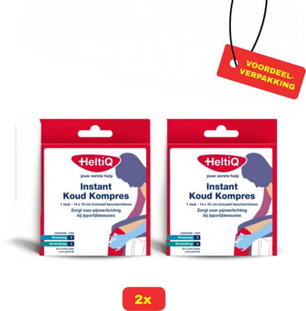 HeltiQ Instant Koud Kompres 14 x 15 cm - 2x Voordeelverpakking!