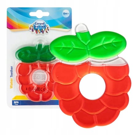 Canpol Babies framboos grote waterbijtring voor baby's - 3m+ 3+ m