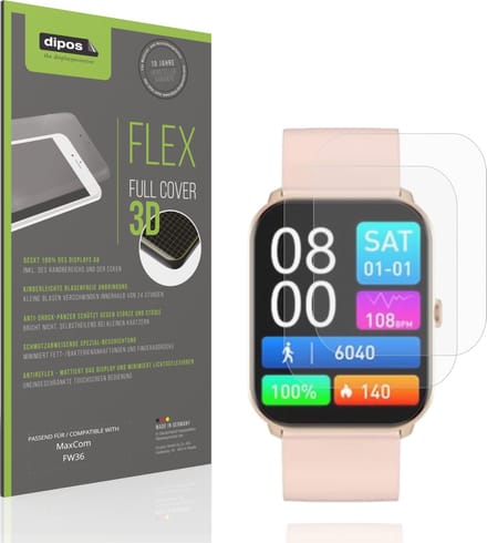 dipos FLEX – 2x Matte Screenprotector geschikt voor MaxCom FW36 | Volledige Schermbescherming | Case-Friendly