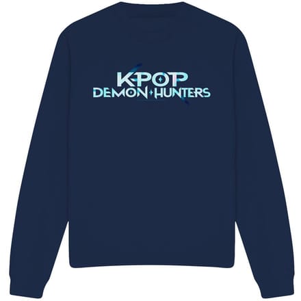 K-Pop Demon Hunters Unisex Volwassenen Logo Sweatshirt (Marine/Cyan)