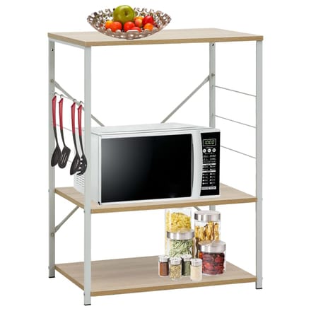 vidaXL - Magnetronkast - 60x39,6x79,5 - cm - bewerkt - hout - wit - en - eikenkleurig