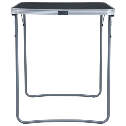vidaXL - Campingtafel - inklapbaar - met - metalen - frame - 80x60 - cm - grijs