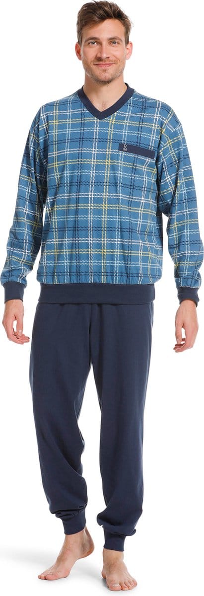Robson heren pyjama 27222-702-2 - Blauw - 3XL/58