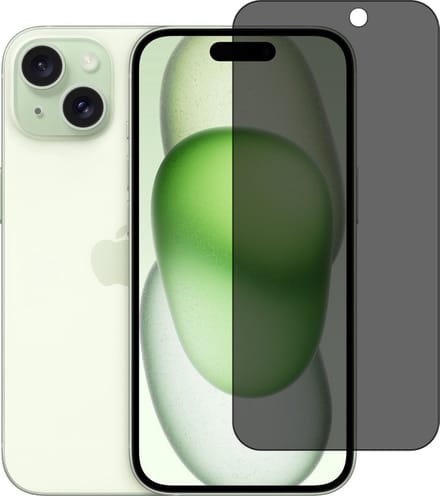 Privacy Screen protector Geschikt voor iPhone 15 Plus - Full screen protector tempered glass van gehard glas