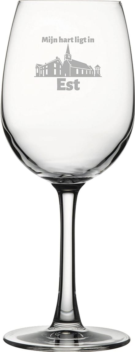 Gegraveerde witte wijnglas 36cl Est