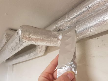 Sterke watervaste aluminium tape 100mm voor isolatie en afdichting