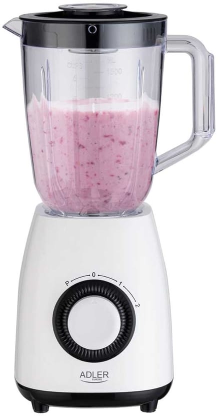 1000 W bekerblender van 1,5 liter, 2 snelheden en pulsmodus, stalen messen, antislip,