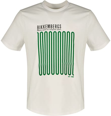 Bikkembergs Bmt0712 T-shirt Met Korte Mouwen Wit S Man