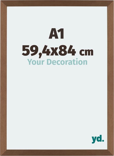 Your Decoration - Fotolijst A1 59,4x84 cm - MDF - Koper Decor - Mura