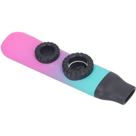 Kazoo Instrument Dubbel Fluitgat Instelbare Toon met Membraan Vervanging Mondstuk pink
