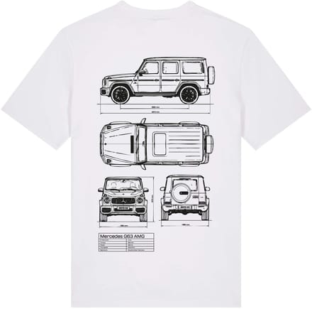 Witte Mercedes G63 AMG T-shirt - maat M