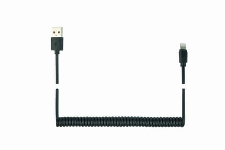 Gembird 1.5M Spiraal iPhone Laadkabel - voor iPhone, iPad met Lightning aansluiting