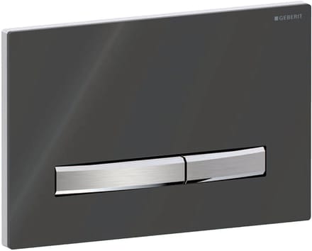 Geberit Sigma50 bedieningsplaat - 2-toets spoeling - vierkant - spiegelend. rookglas