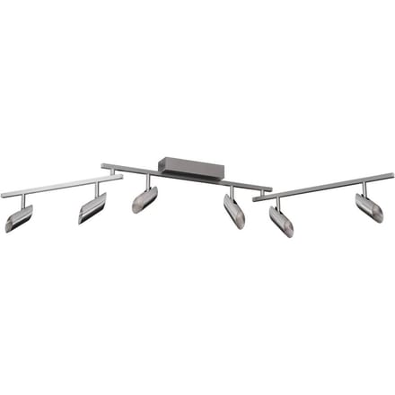Brilliant LED plafondspot Risell, lengte 142 cm, aluminiumkleurig