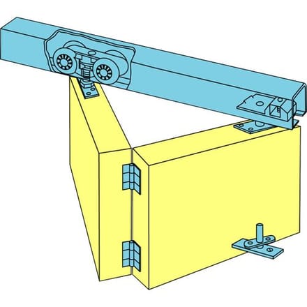 Henderson Husky schuif-vouwdeurbeslag 1200mm/25kg