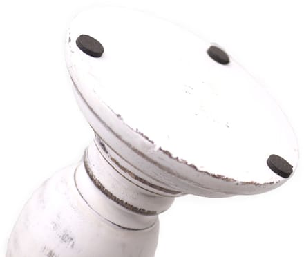 Klassieke kaarsenstandaard - Witkalk - 23x10cm - Klein