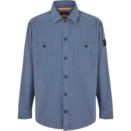 Boss Heren Locky Oversized Overshirt (Blauw)