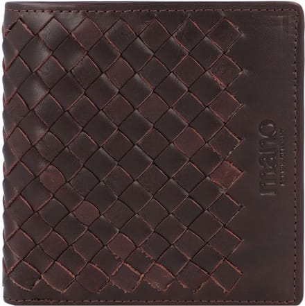 mano Leren Portemonnee Don Luca Coin Wallet Small Dark Brown Donkerbruin