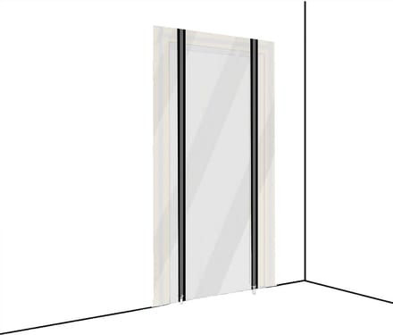 Stofwerende Deurhor met Ritssluiting en Klittenbandsluiting 120x220 cm