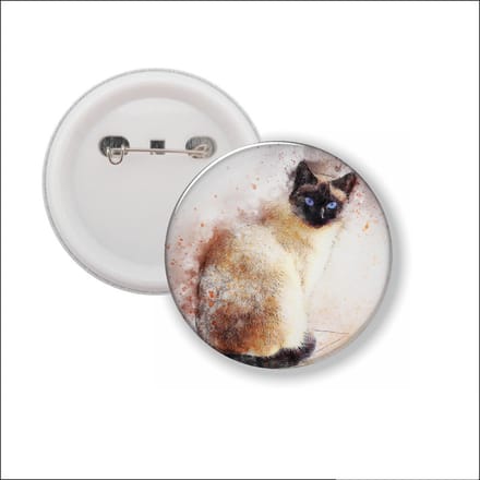 Button Met Speld - Kat