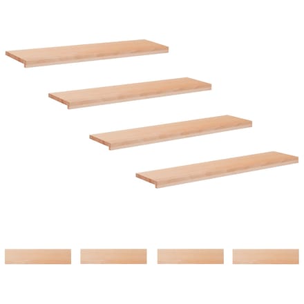 vidaXL - Traplopers - 8 - st - 120 - x - 25 - x - 2 - cm - Naturel - Massief - beukenhout