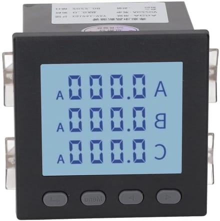 Vermogensmeter - Energiemeter - Stroom Bewaken - 3 Fase Meting - AC380V 5A - Zwart