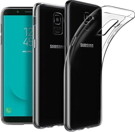 Flexibele achterkant Silicone hoesje Transparant Geschikt voor: Samsung Galaxy J6 Plus 2018