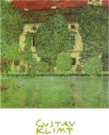Mini kunstposter - Gustav Klimt - Slot Kammer aan de Attersee - 24x30 cm