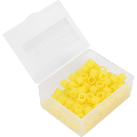 100 pièces Anneaux de Code Couleur Dentaire Silicone Non Toxique Anneaux de Code Couleur Dentaire Fournitures Accessoires(Jaune ) jaune