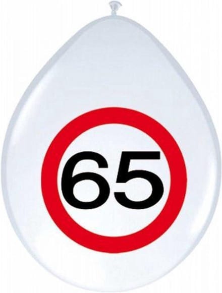 3BMT - Ballonnen 65 jaar - decoratie 65 jaar - 10 stuks