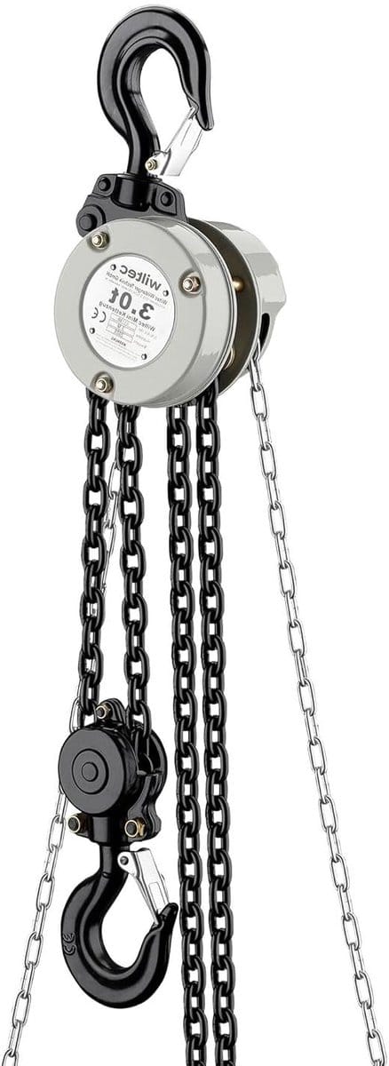 Handkettingtakel - Hefwerktuig Takel - Zware Lasten Hefben - Compact Zwaar Gebruik - 3 ton 3 m - Grijs